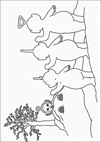 Po In Snow  Coloring Page